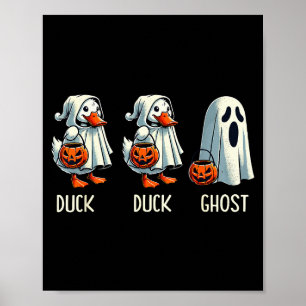 Ente Gespenst Wortspiel Kofferraum oder Behandeln Poster