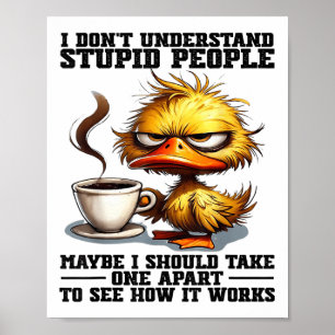 Ente Ich verstehe nicht, dumme Leute vielleicht so Poster