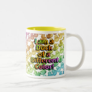 Ente in anderer Farbe MUG Zweifarbige Tasse