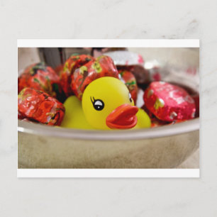 Ente in Candy Postkarte