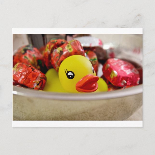 Ente in Candy Postkarte (Vorderseite)