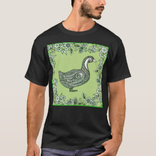 Ente in Frame Hunde schwarze Labradore T-Shirt