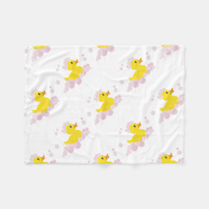 Ente in rosa Blasen Fleecedecke