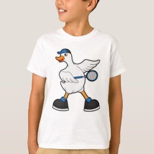 Ente in Tennis mit Tennisschläger und Cap T-Shirt