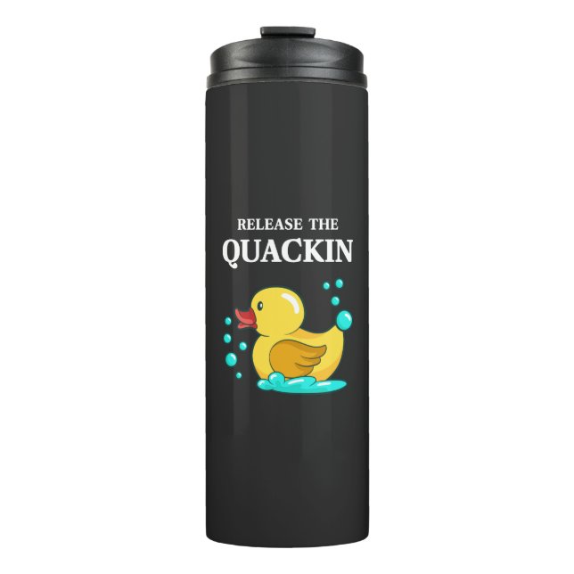 Ente - lasst das Quackin los Thermosbecher (Vorderseite)