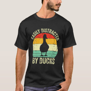 Ente leicht abgelenkt von Enten Vintagen Bauer Duc T-Shirt