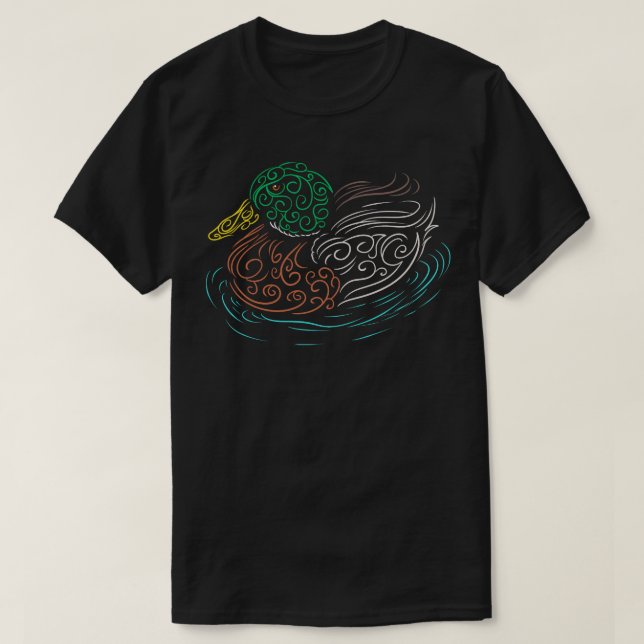Ente liebt die Liebe dieses Mandala in Form einer  T-Shirt (Design vorne)