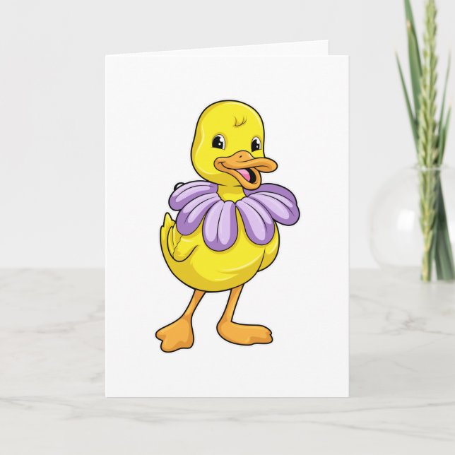 Ente mit Daisy Karte (Vorderseite)