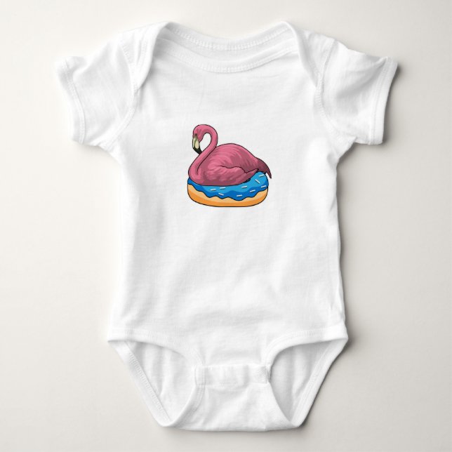 Ente mit Donut Baby Strampler (Vorderseite)