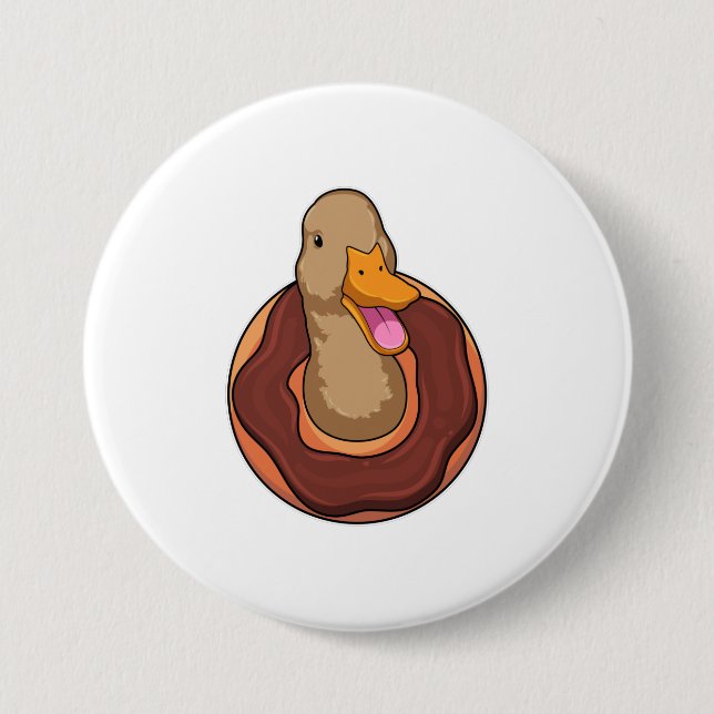 Ente mit Donut Button (Vorderseite)