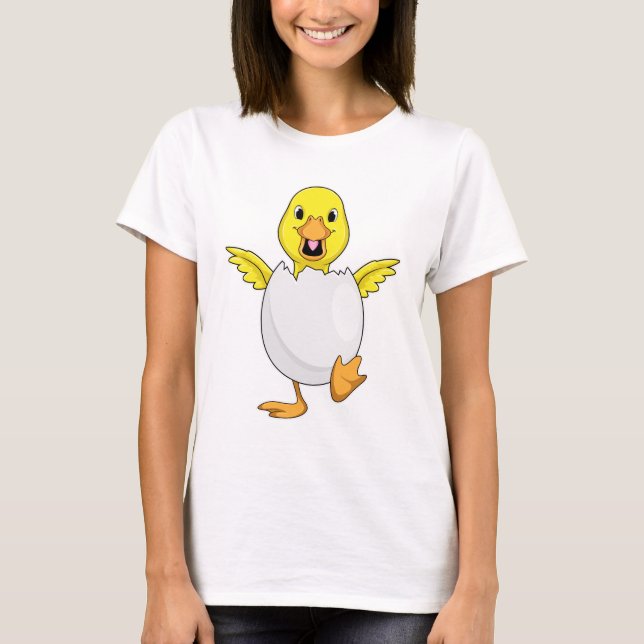 Ente mit Ei T-Shirt (Vorderseite)