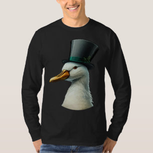 Ente mit elegantem Zylinder T-Shirt