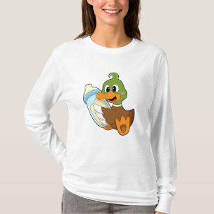 Ente mit Flasche Milch T-Shirt