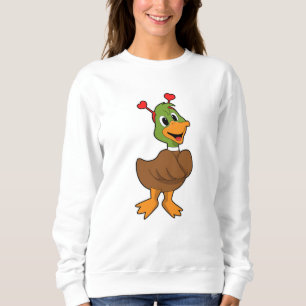 Ente mit Heart-Headband Sweatshirt