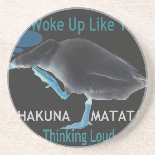 Ente mit I Woke Up Like This & Hakuna Matata Text Getränkeuntersetzer