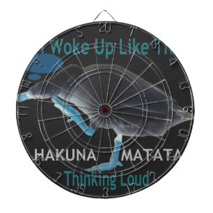 Ente mit Ich bin so aufgewacht & Hakuna Matata Tex Dartscheibe