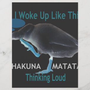 Ente mit mir Weckte so auf und Hakuna Matata Text Briefkopf