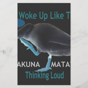 Ente mit mir Weckte so auf und Hakuna Matata Text Briefpapier