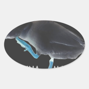 Ente mit mir Weckte so auf und Hakuna Matata Text Ovaler Aufkleber