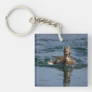 Ente mit offenem Schnabel Schlüsselanhänger