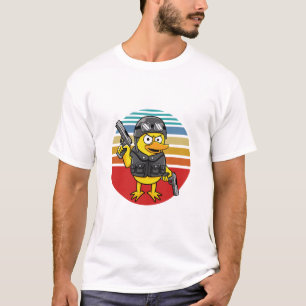 Ente mit Pistolen Crazy Vintage, Pew Pew Madafakas T-Shirt