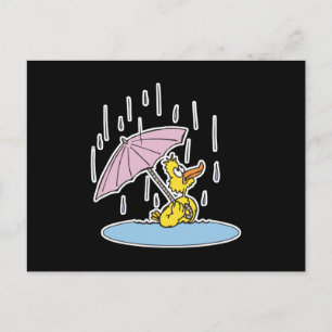 Ente mit Regenschirm Postkarte