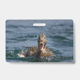 Ente mit Schnabel offen Ausweis