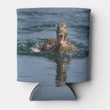 Ente mit Schnabel offen