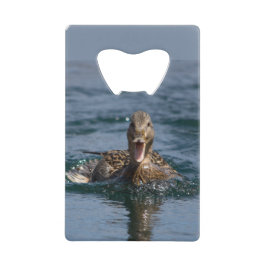 Ente mit Schnabel offen Geldbeutel Flaschenöffner