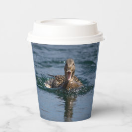 Ente mit Schnabel offen Pappbecher