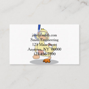 Ente mit Schnorchelmaske  Rückenfarbe Visitenkarte