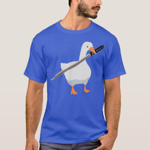 Ente mit Schwertente mit einem Katana-Messer Gänse T-Shirt