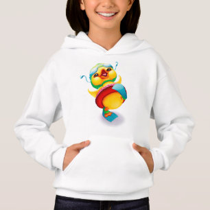 Ente mit Schwimmen-Gang-MädchenHoodie Hoodie