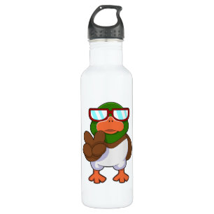 Ente mit Sonnenbrille Edelstahlflasche
