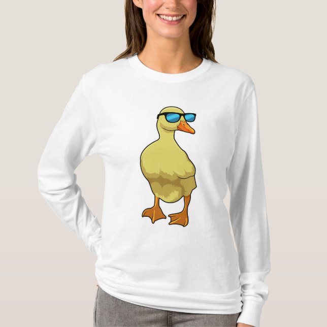 Ente mit Sonnenbrille T-Shirt (Vorderseite)