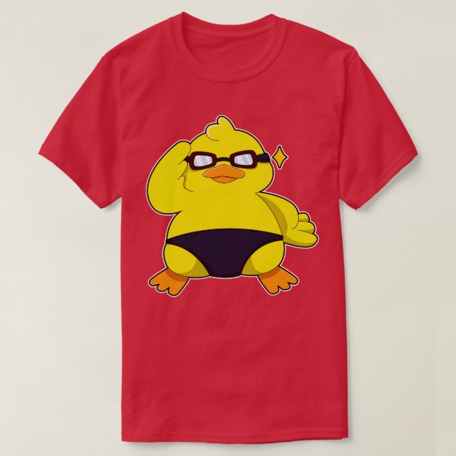 Ente mit Sonnenbrille T-Shirt (Design vorne)