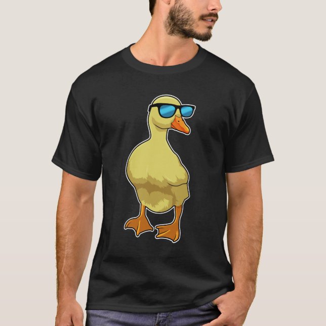 Ente mit Sonnenbrille T-Shirt (Vorderseite)