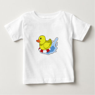 Ente mit Swim-Ring in Wasser.PNG Baby T-shirt