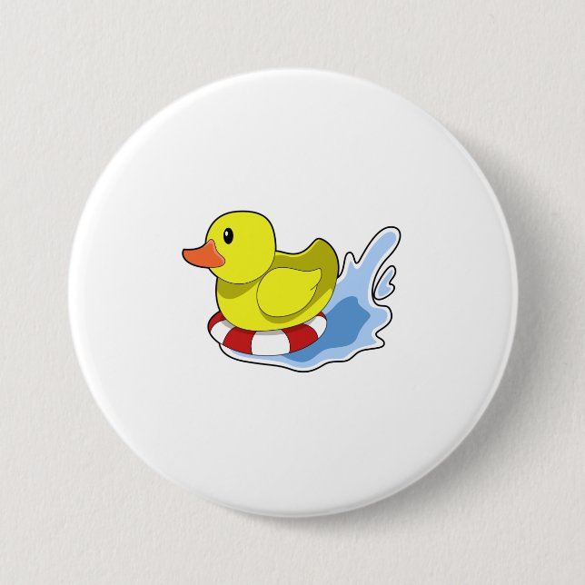 Ente mit Swim-Ring in Wasser.PNG Button (Vorderseite)