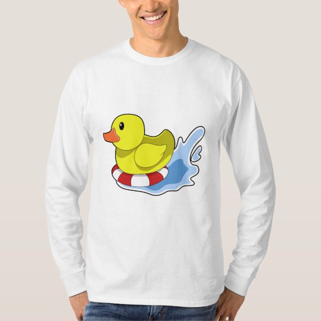 Ente mit Swim-Ring in Wasser.PNG T-Shirt (Vorderseite)