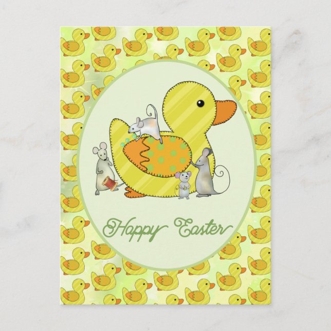 Ente nähen  postkarte (Vorderseite)