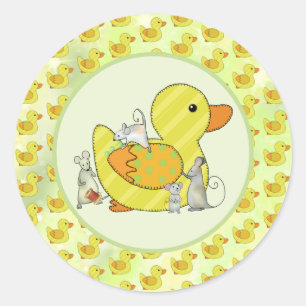 Ente nähen  runder aufkleber