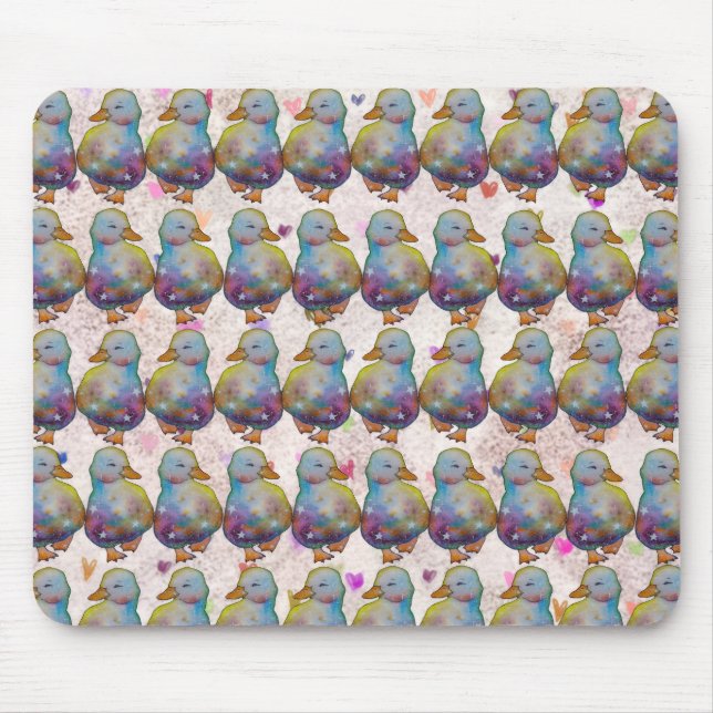 Ente namens Regenbogen Mousepad (Vorne)