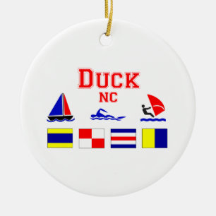 Ente, NC-Signal-Flaggen Keramikornament
