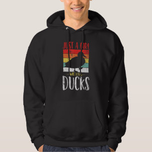 Ente nur ein Mädchen, die Lieben Enten Retro Vinta Hoodie