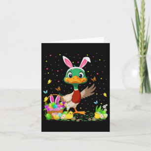 Ente Ostereier Hunt Bunny Ear Duck Happy Osterfeie Karte