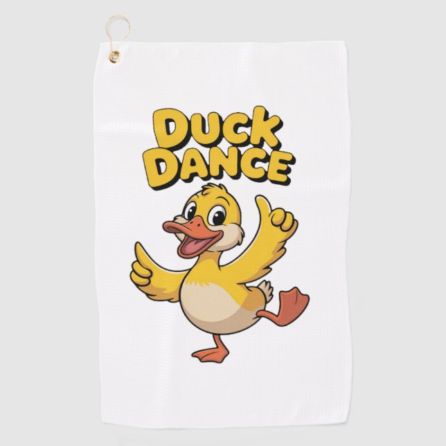 ENTE TANZT GOLFHANDTUCH (Vorderseite)