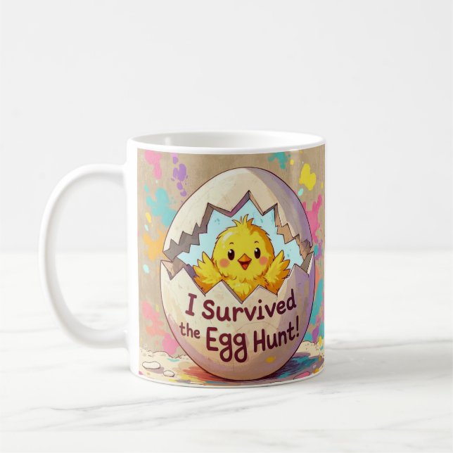 Ente überlebte die Ostereierjagd Kaffeetasse (Links)