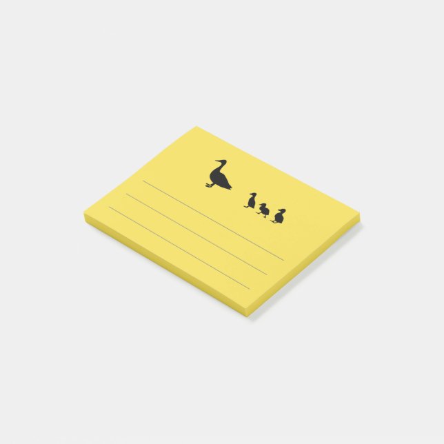 Ente und Entlein Post-it Klebezettel (angewinkelt)