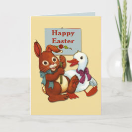 Ente und Ostern Feiertagskarte